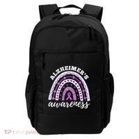 Rainbow Purple Ribbon Alzheimers Awareness Backpack thumb 0