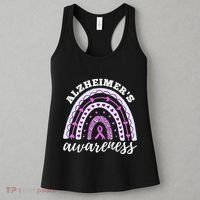 Rainbow Purple Ribbon Alzheimers Awareness Women's Tank Top thumb 3