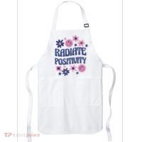 Radiate Positivity Retro Smiley Floral Quote Apron thumb 0