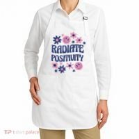 Radiate Positivity Retro Smiley Floral Quote Apron thumb 2