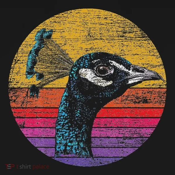 Retro Peacock Doggie Tank