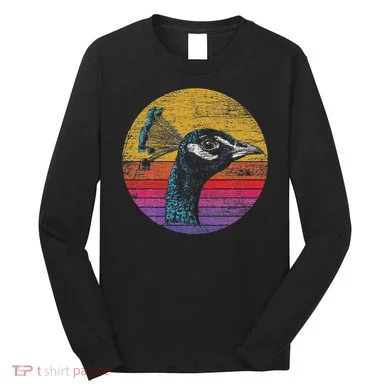 Retro Peacock Long Sleeve Shirt