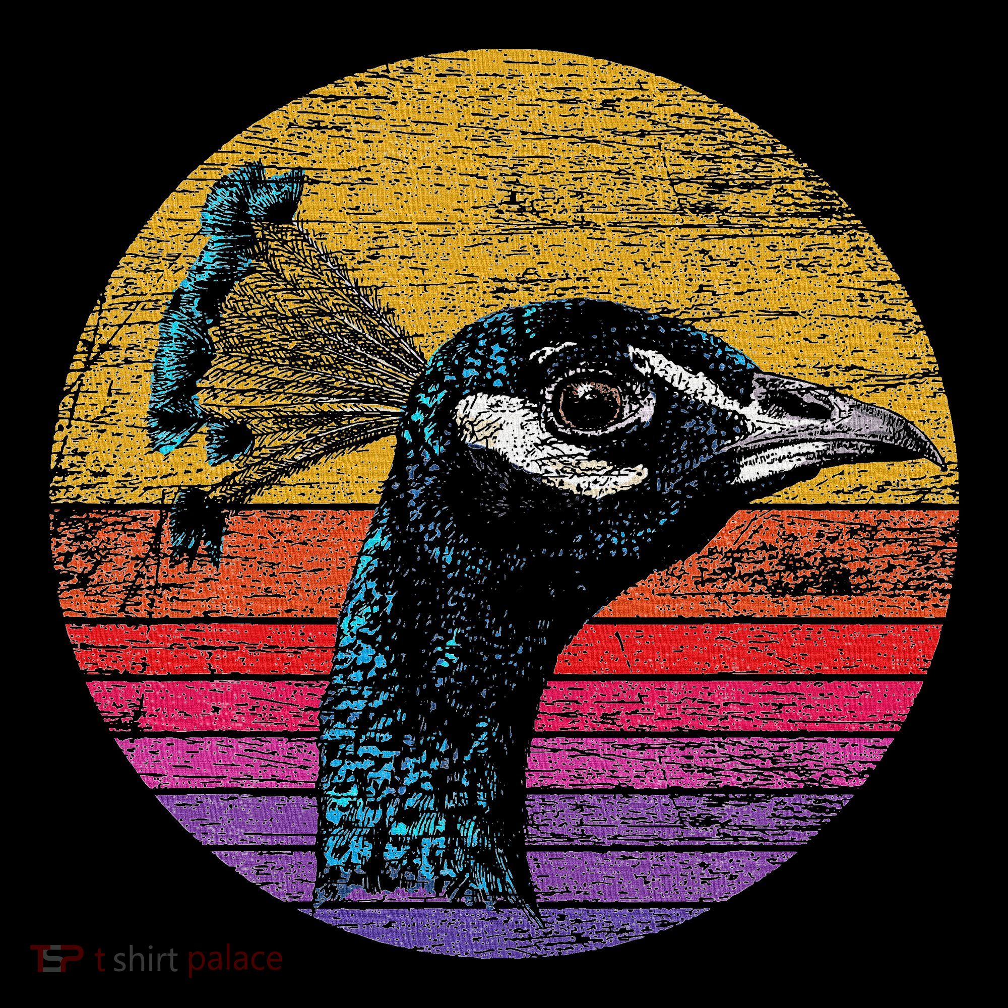 Retro Peacock Baby Bodysuit