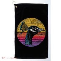 Retro Peacock Golf Towel thumb 0