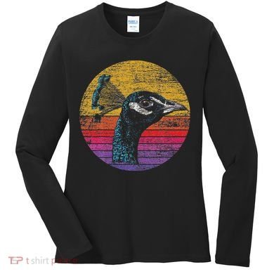 Retro Peacock Women's Long Sleeve Shirt