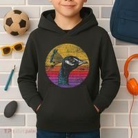 Retro Peacock Kids Hoodie thumb 2