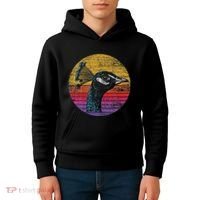Retro Peacock Kids Hoodie thumb 4