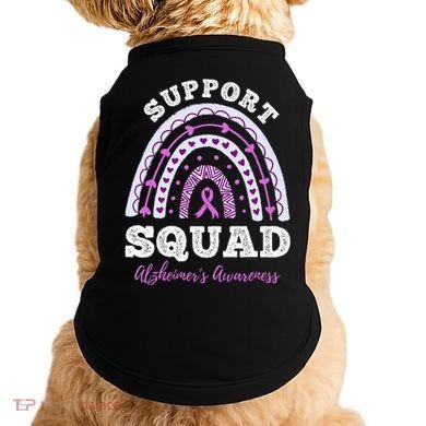 Rainbow Purple Ribbon Support Squad AlzheimerS Doggie Tank