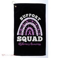 Rainbow Purple Ribbon Support Squad AlzheimerS Golf Towel thumb 0