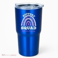 Rainbow Purple Ribbon Support Squad AlzheimerS Tumbler thumb 0