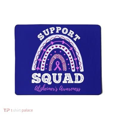 Rainbow Purple Ribbon Support Squad AlzheimerS Mousepad