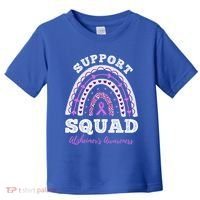 Rainbow Purple Ribbon Support Squad AlzheimerS Toddler T-Shirt thumb 0