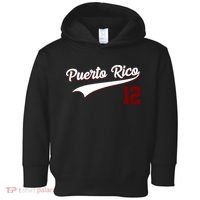 Retro Puerto Rico 12 Beisbol Jersey Boricua Baseball Toddler Hoodie thumb 0