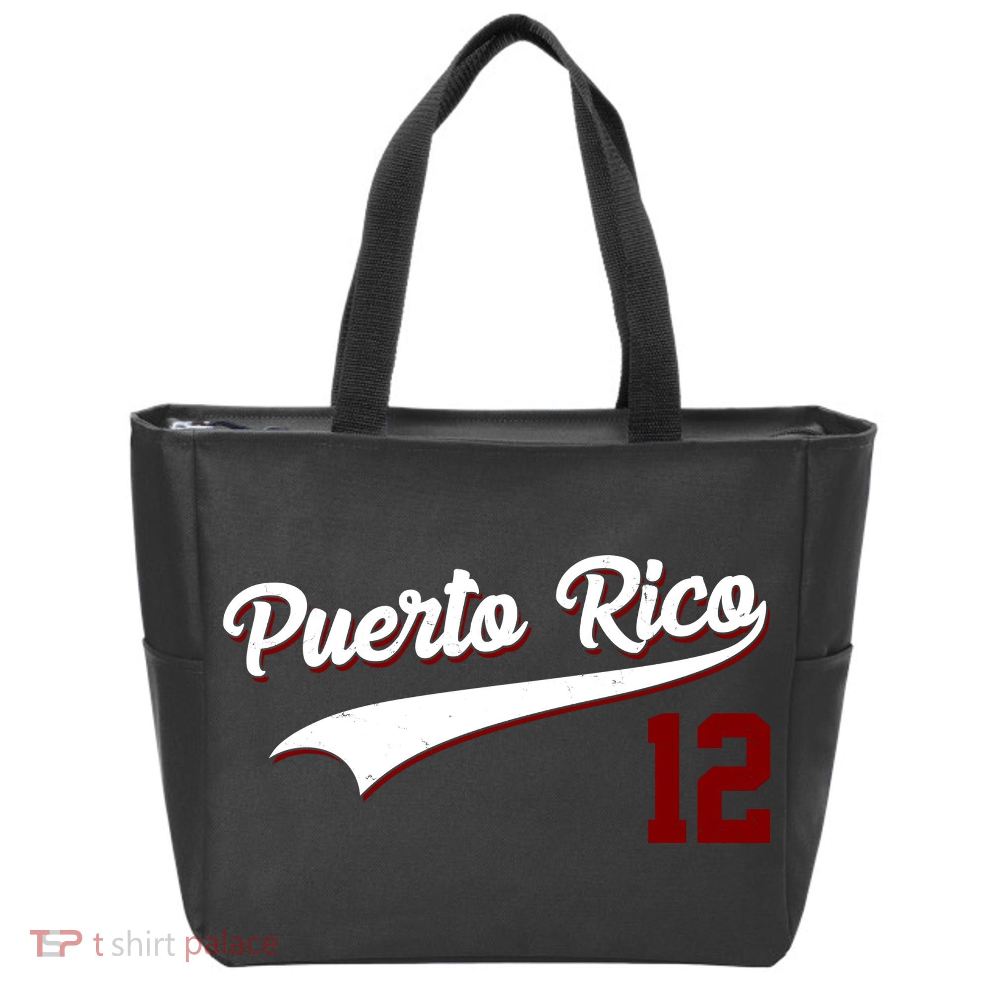 Retro Puerto Rico 12 Beisbol Jersey Boricua Baseball Tote Bag