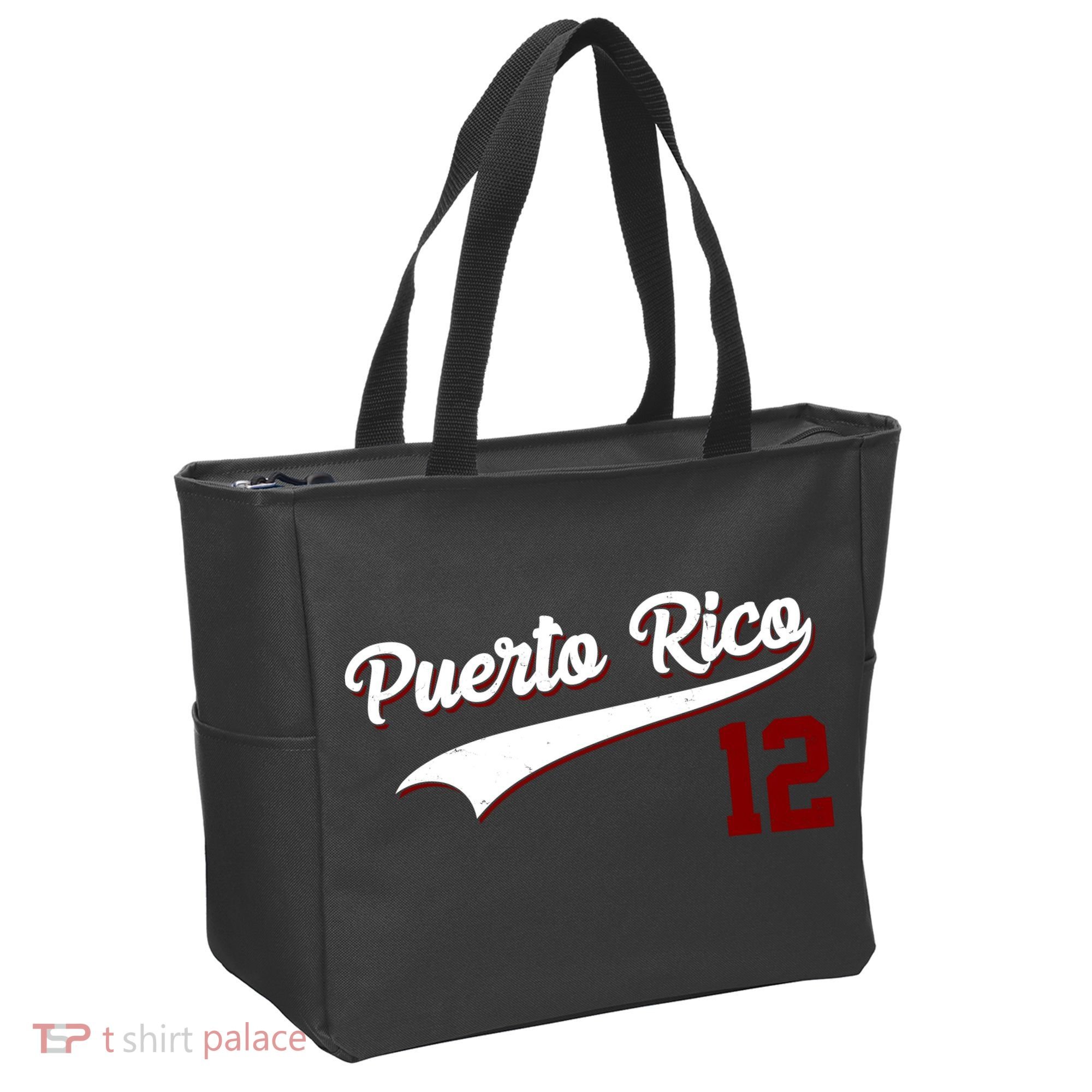 Retro Puerto Rico 12 Beisbol Jersey Boricua Baseball Tote Bag