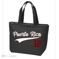 Retro Puerto Rico 12 Beisbol Jersey Boricua Baseball Tote Bag thumb 3