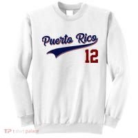 Retro Puerto Rico 12 Beisbol Jersey Boricua Baseball Sweatshirt thumb 0