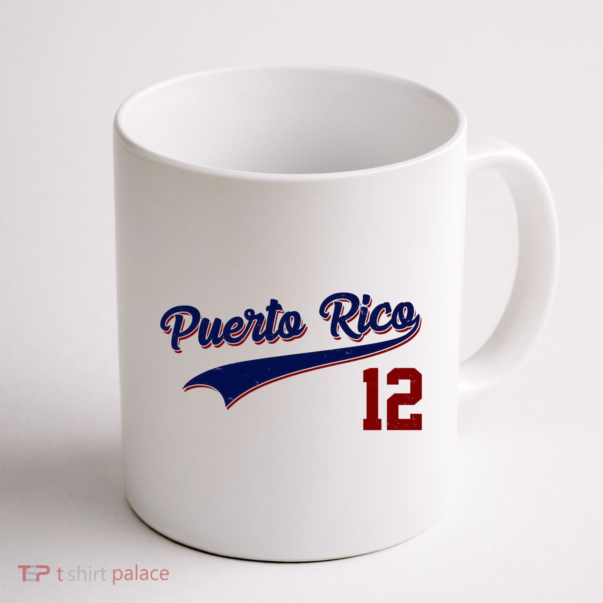 Retro Puerto Rico 12 Beisbol Jersey Boricua Baseball Coffee Mug