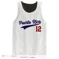 Retro Puerto Rico 12 Beisbol Jersey Boricua Baseball Mesh Reversible Basketball Jersey Tank thumb 0