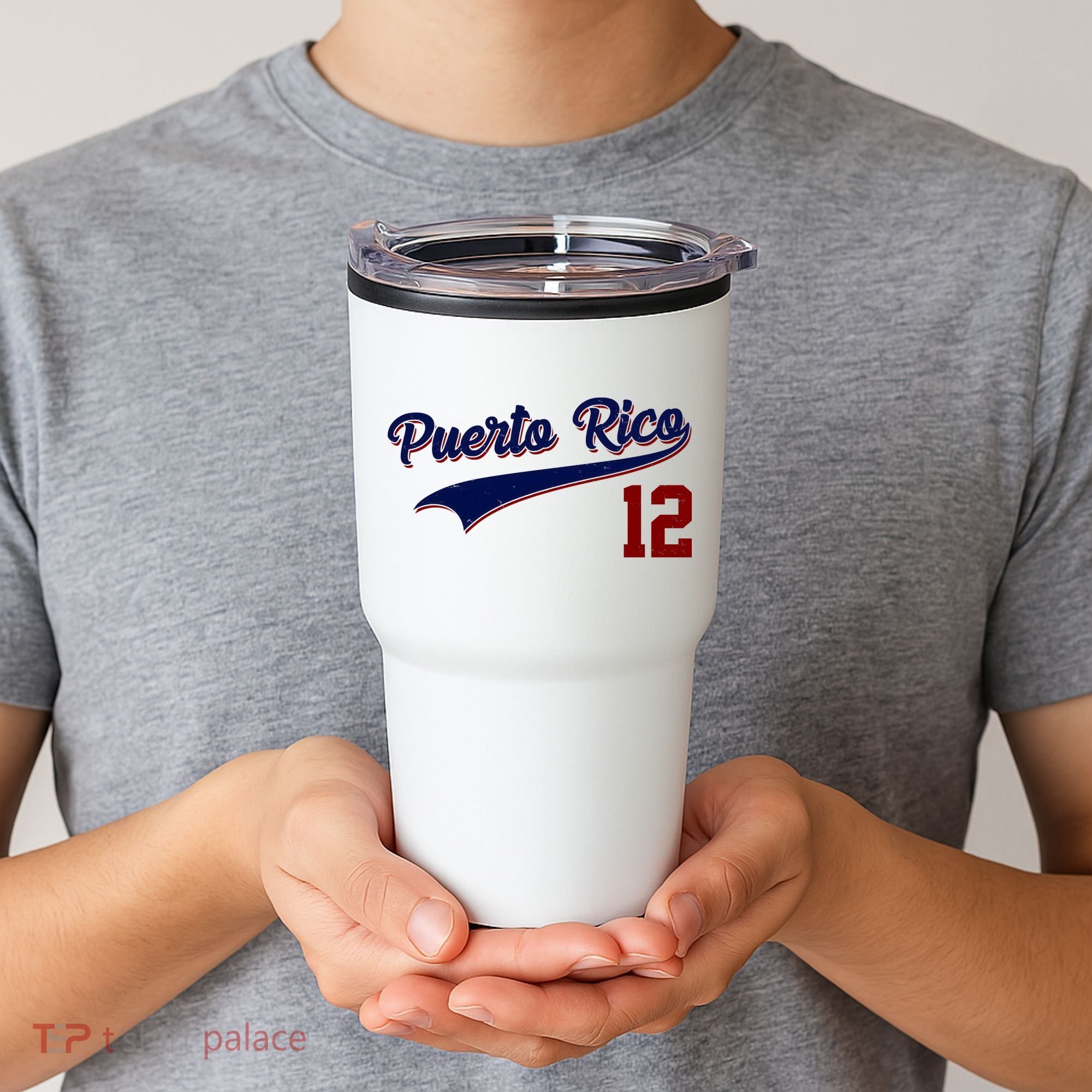 Retro Puerto Rico 12 Beisbol Jersey Boricua Baseball Tumbler