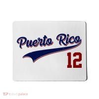 Retro Puerto Rico 12 Beisbol Jersey Boricua Baseball Mousepad thumb 0