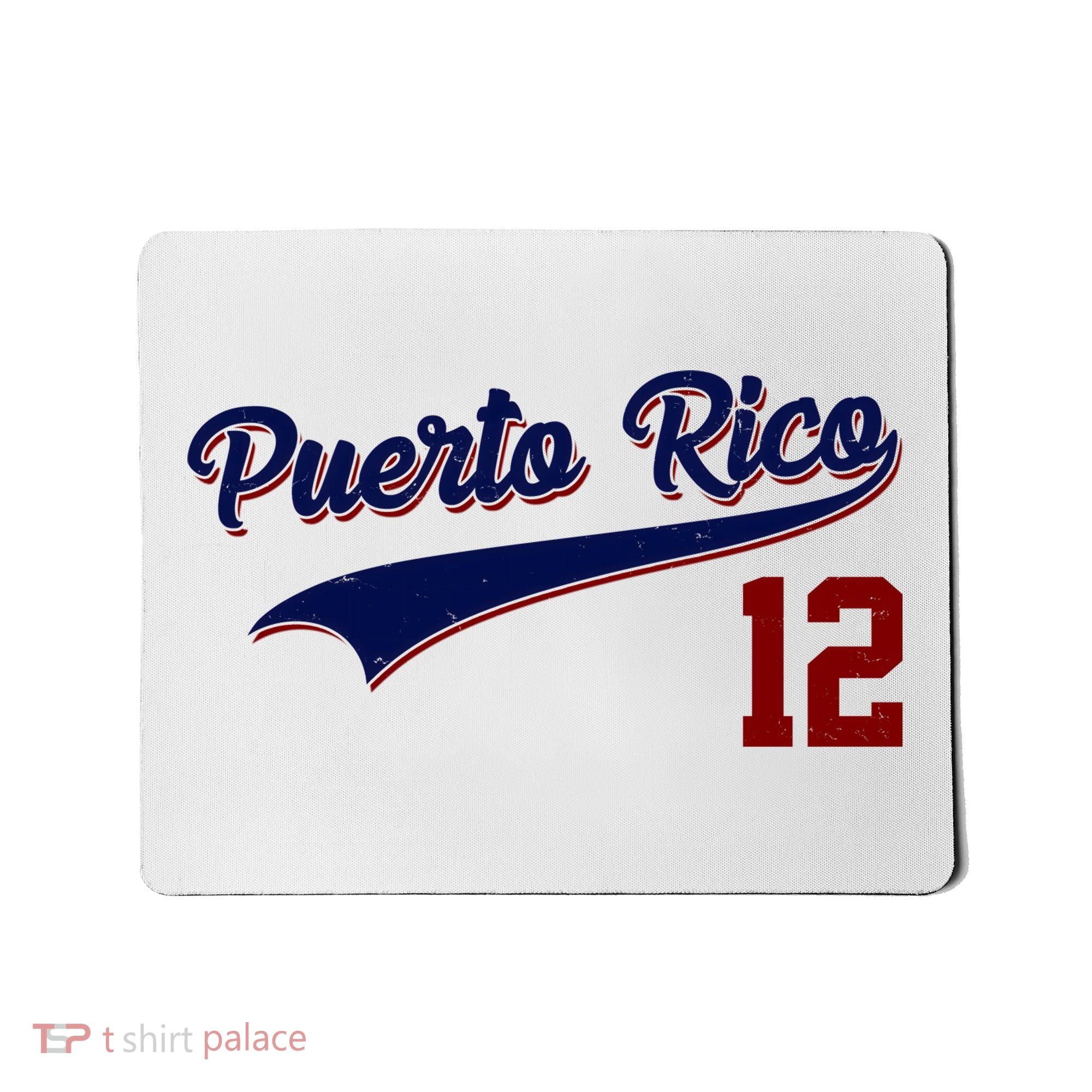 Retro Puerto Rico 12 Beisbol Jersey Boricua Baseball Mousepad
