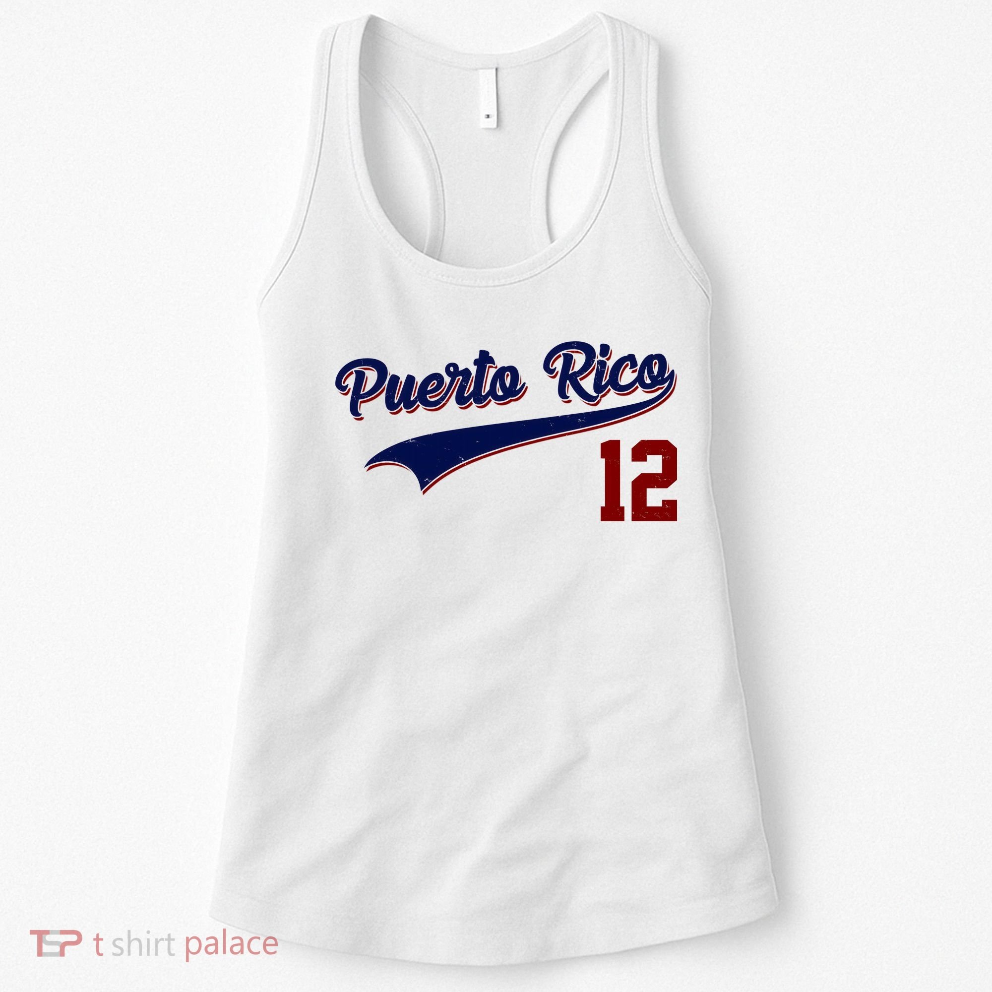 Retro Puerto Rico 12 Beisbol Jersey Boricua Baseball Women's Tank Top