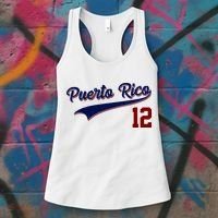Retro Puerto Rico 12 Beisbol Jersey Boricua Baseball Women's Tank Top thumb 3