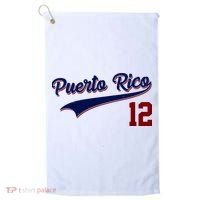 Retro Puerto Rico 12 Beisbol Jersey Boricua Baseball Golf Towel thumb 0