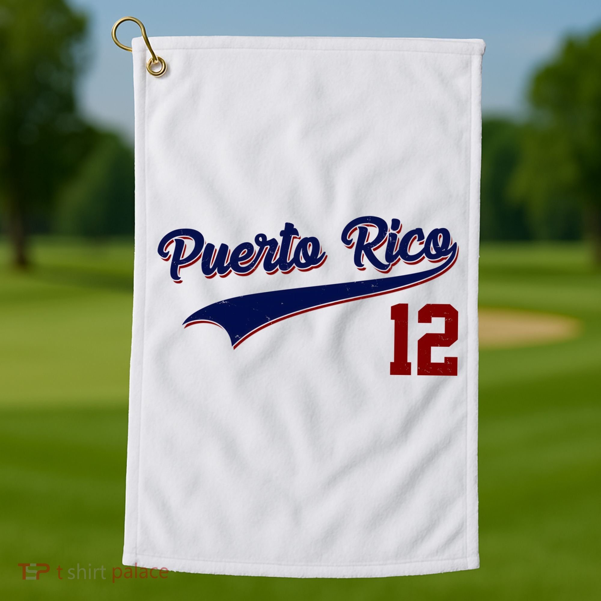 Retro Puerto Rico 12 Beisbol Jersey Boricua Baseball Golf Towel