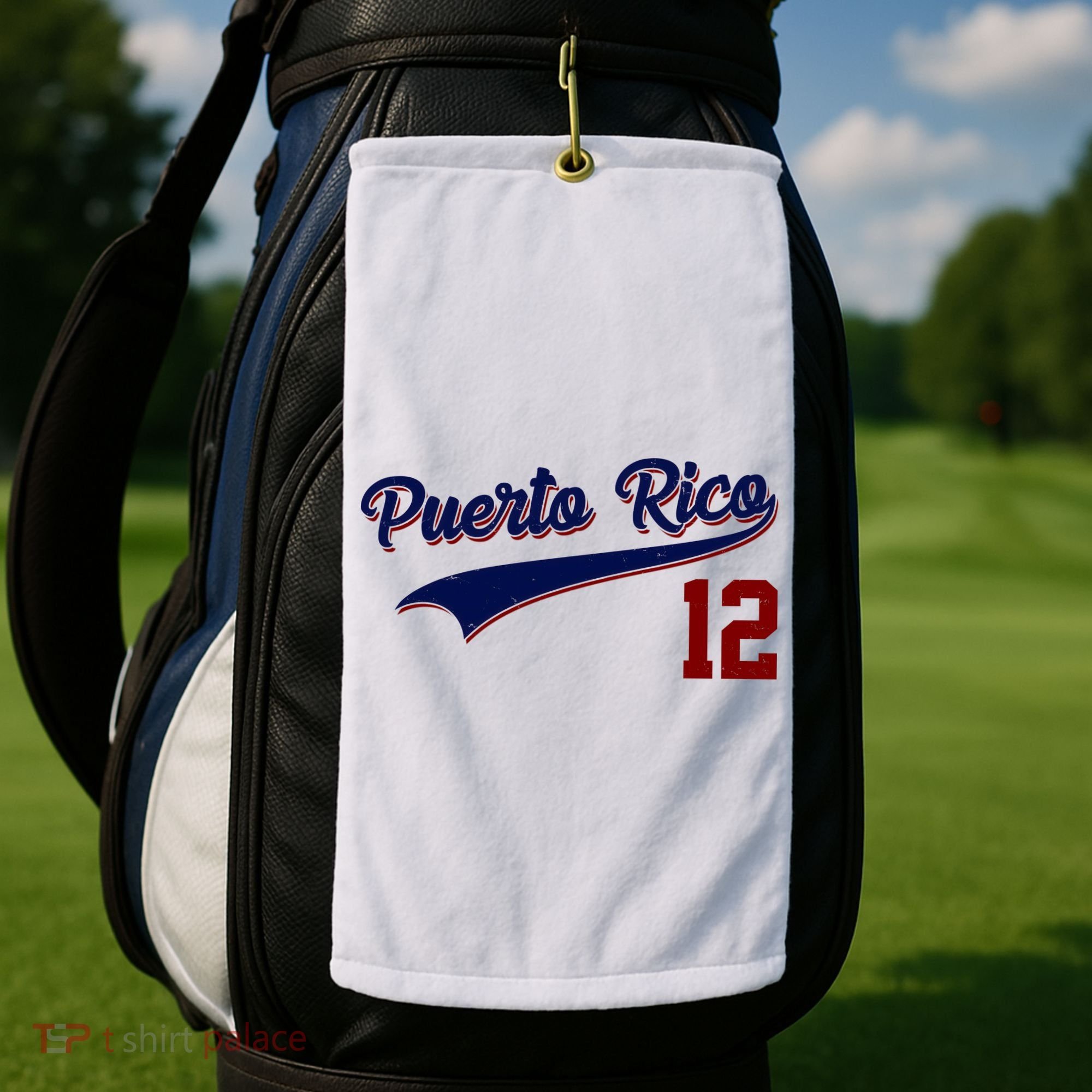 Retro Puerto Rico 12 Beisbol Jersey Boricua Baseball Golf Towel