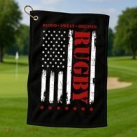 Rugby Player Rugby Golf Towel thumb 1