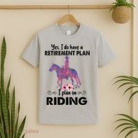 Retirement Plan Riding Horses Horse Lover Funny Horseback T-Shirt thumb 2