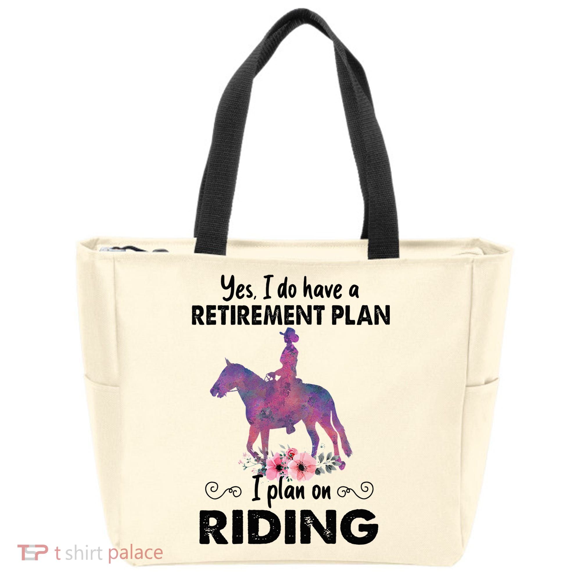 Retirement Plan Riding Horses Horse Lover Funny Horseback Tote Bag