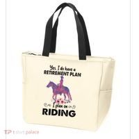 Retirement Plan Riding Horses Horse Lover Funny Horseback Tote Bag thumb 3