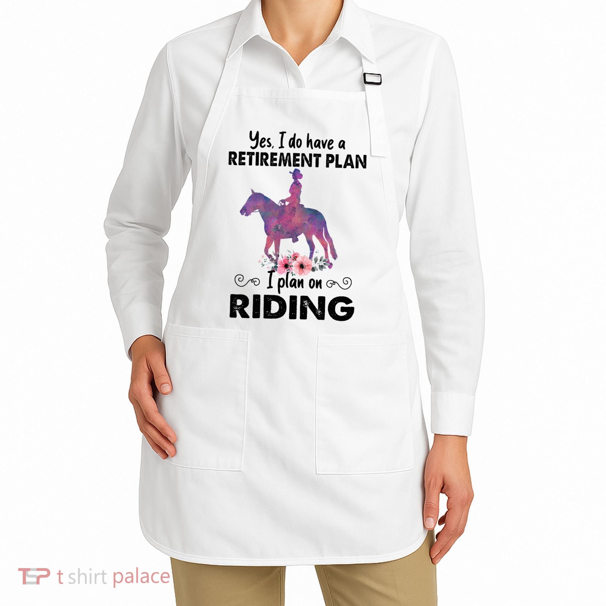Retirement Plan Riding Horses Horse Lover Funny Horseback Apron