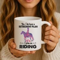 Retirement Plan Riding Horses Horse Lover Funny Horseback Coffee Mug thumb 3
