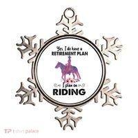 Retirement Plan Riding Horses Horse Lover Funny Horseback Ornament thumb 0
