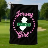 Raceway Park Retro Racetrack Englishtown Nj New Jersey Golf Towel thumb 1