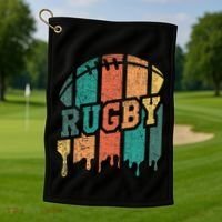 Rugby Player Rugby Fan Rugby Coach Golf Towel thumb 1