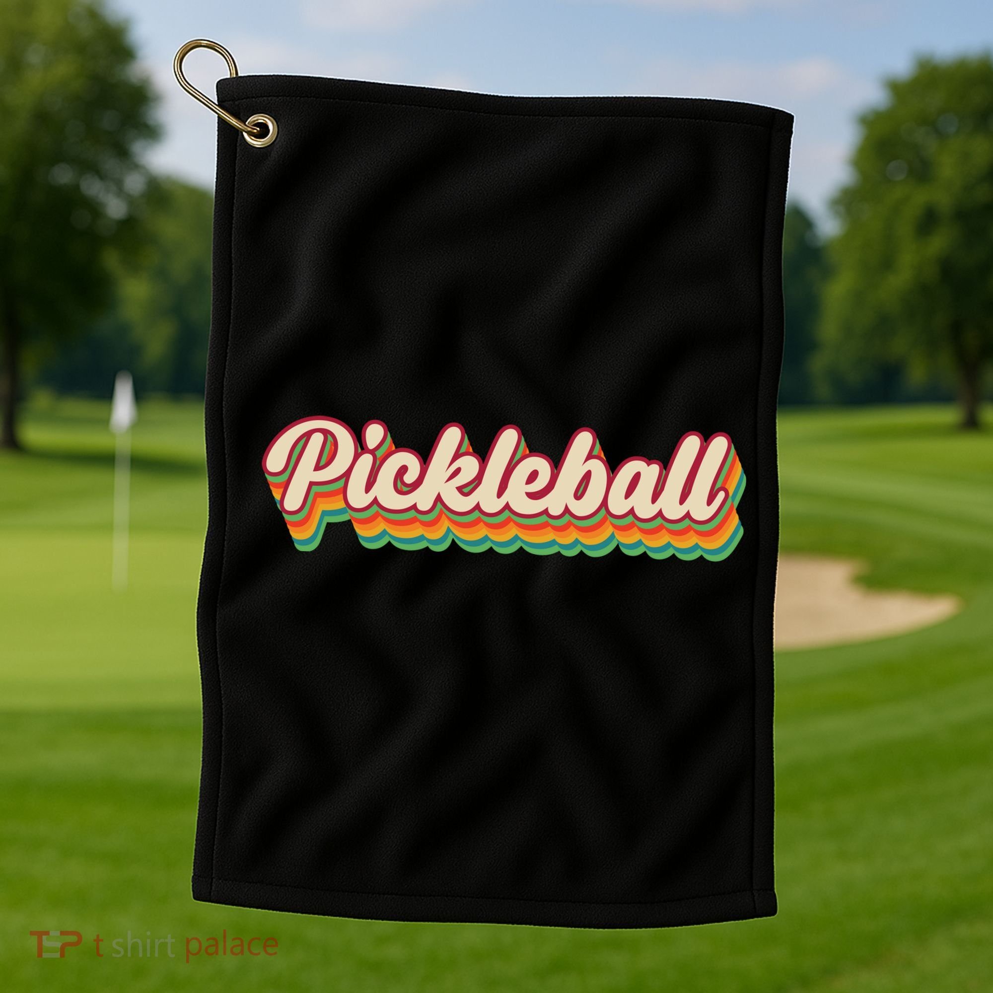 Retro Pickleball Golf Towel