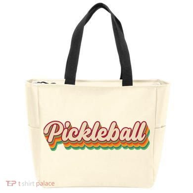 Retro Pickleball Tote Bag
