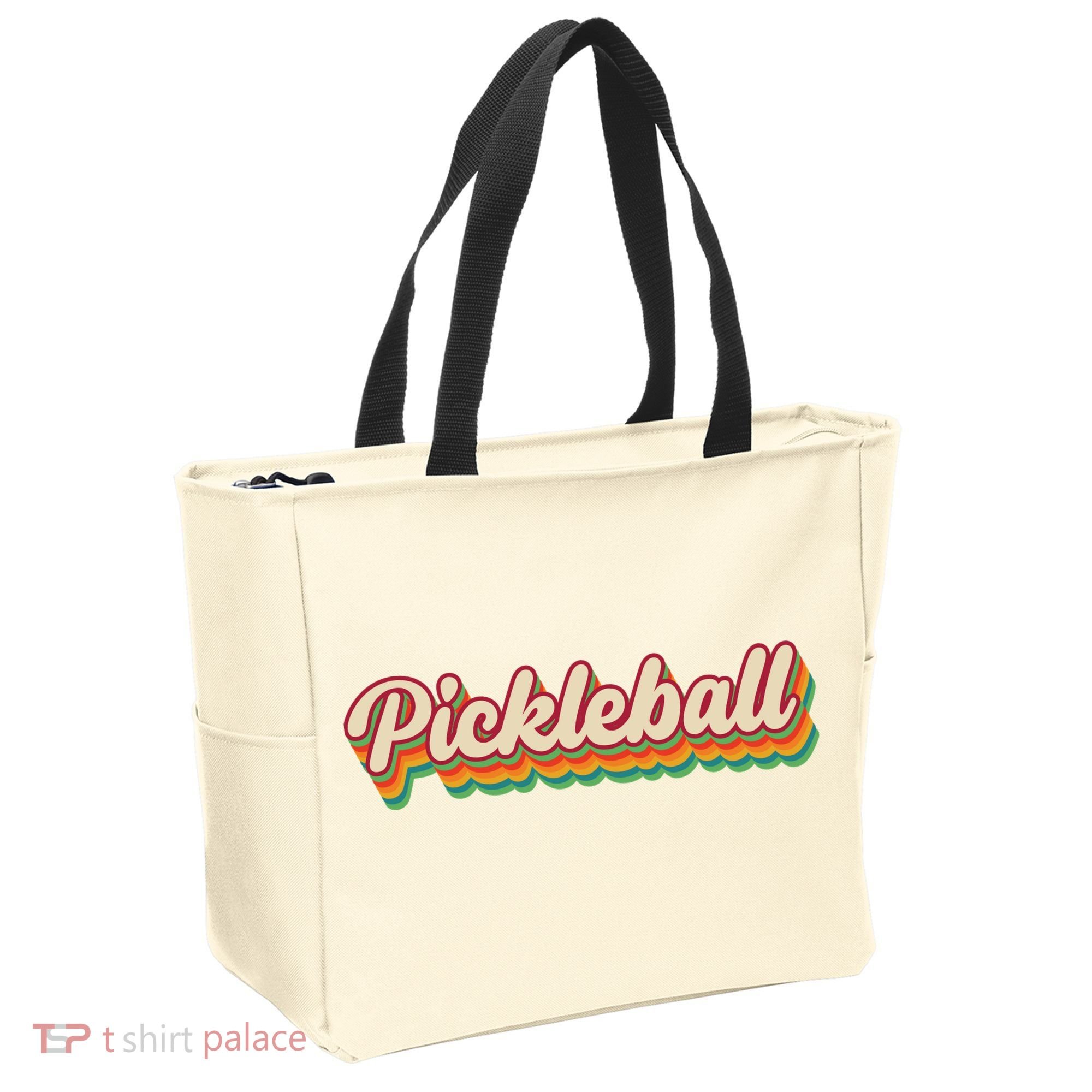 Retro Pickleball Tote Bag