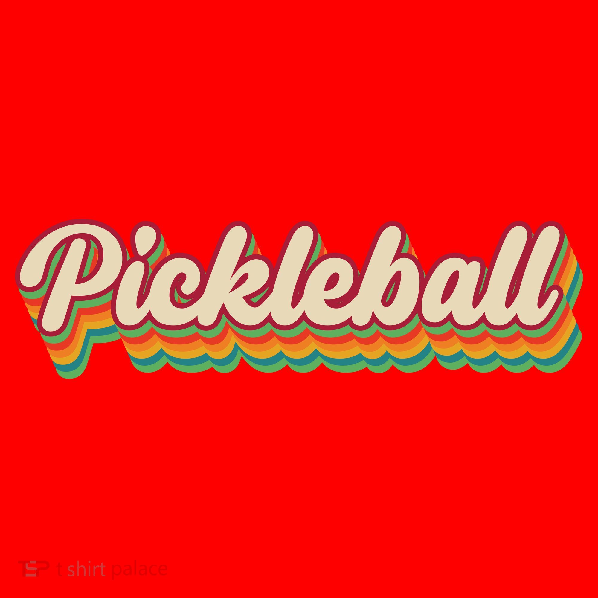 Retro Pickleball Santa Hat