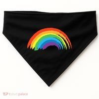 Rainbow Pride Retro USA-Made Doggie Bandana thumb 0
