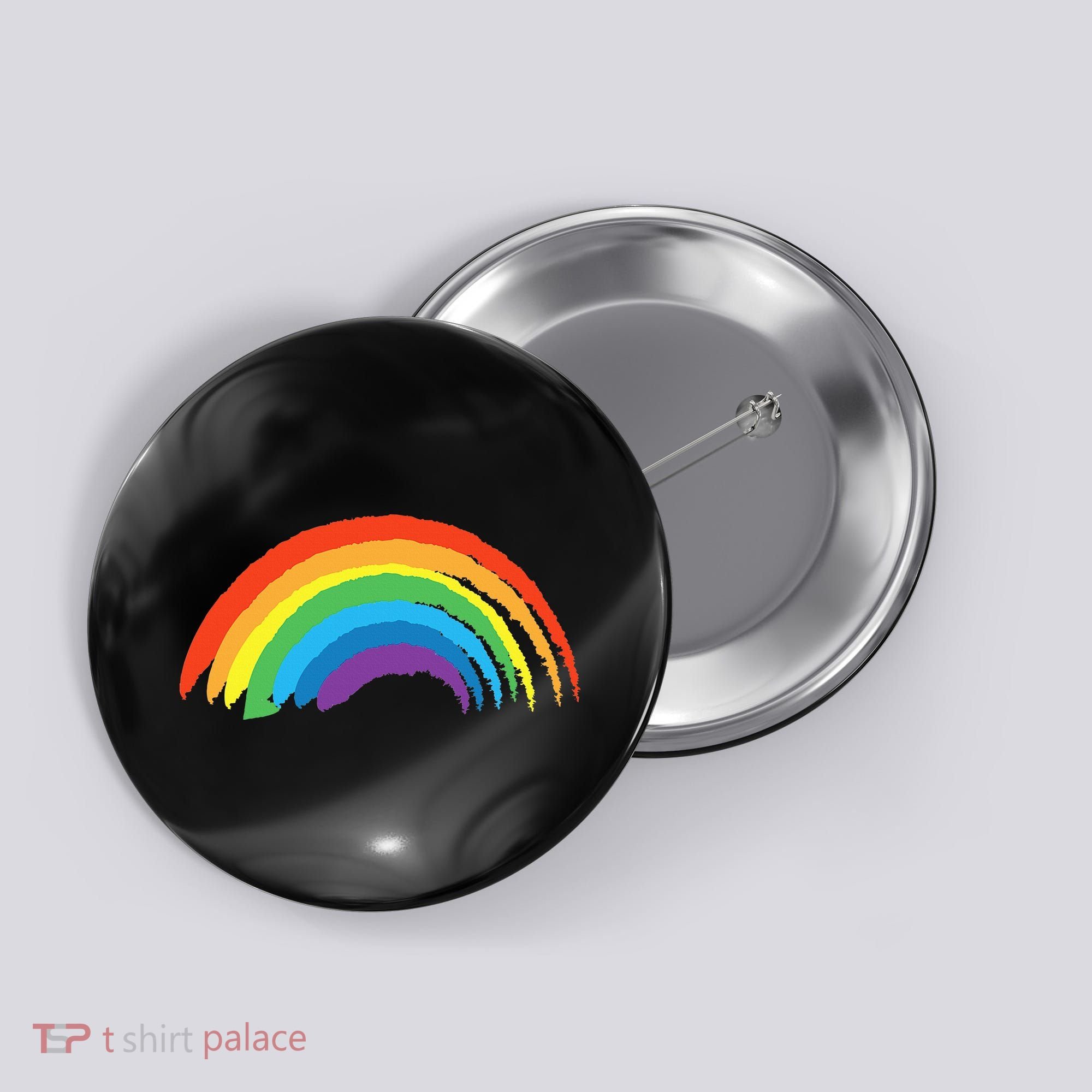 Rainbow Pride Retro Button