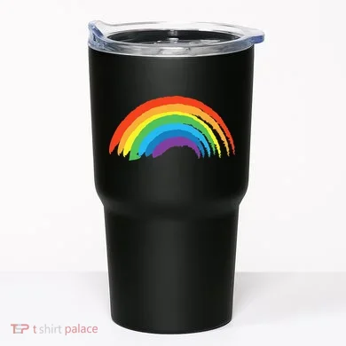 Rainbow Pride Retro Tumbler