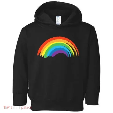 Rainbow Pride Retro Toddler Hoodie