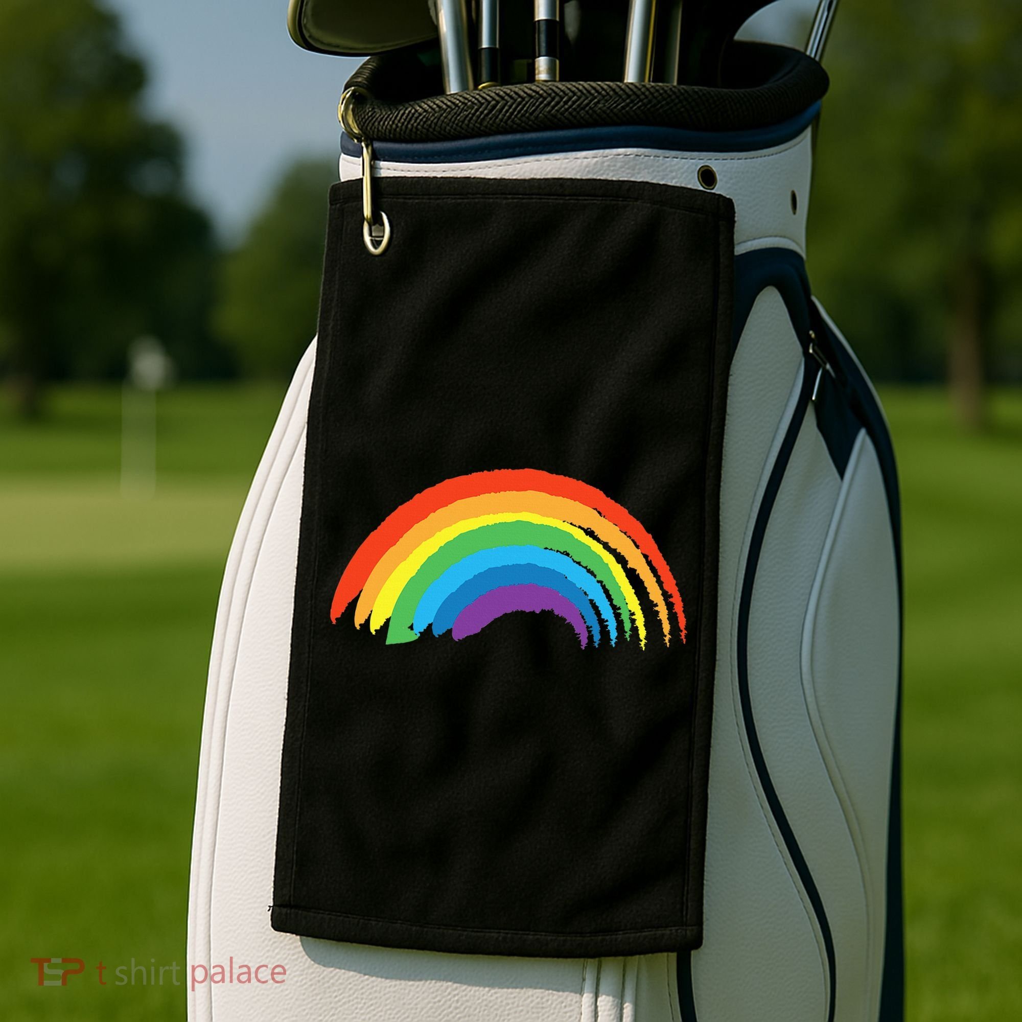 Rainbow Pride Retro Golf Towel