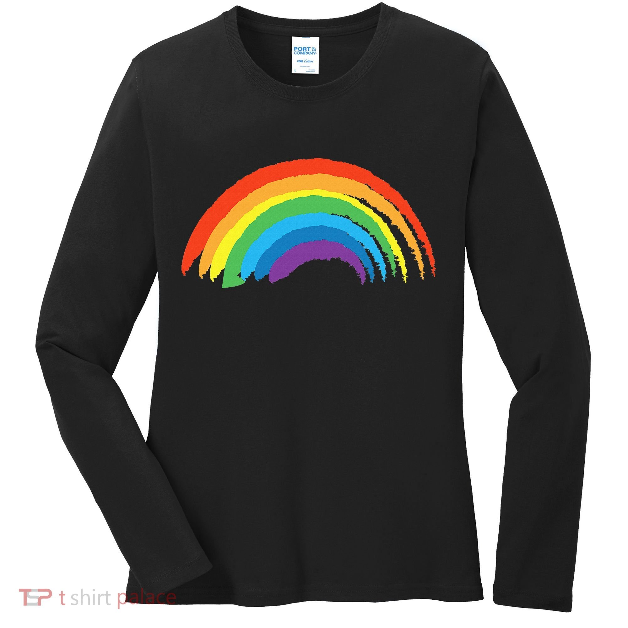 Rainbow Pride Retro Women's Long Sleeve Shirt